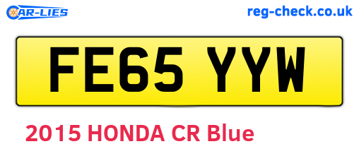 FE65YYW are the vehicle registration plates.