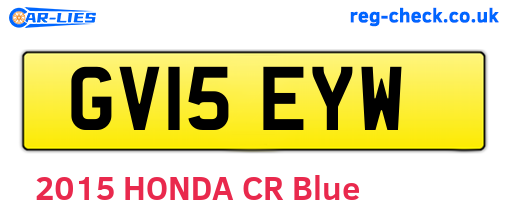 GV15EYW are the vehicle registration plates.