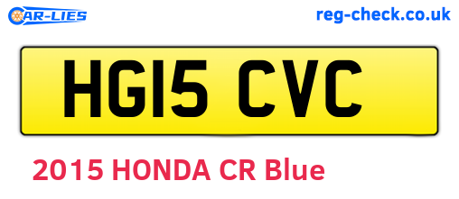 HG15CVC are the vehicle registration plates.