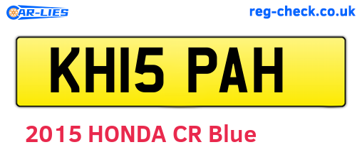KH15PAH are the vehicle registration plates.