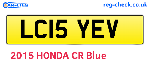 LC15YEV are the vehicle registration plates.