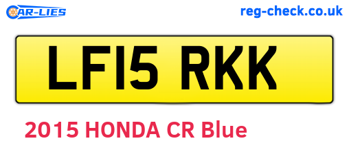 LF15RKK are the vehicle registration plates.