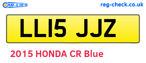 LL15JJZ are the vehicle registration plates.