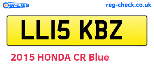LL15KBZ are the vehicle registration plates.