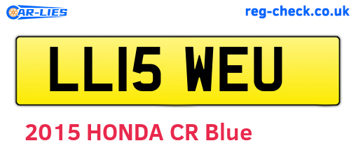 LL15WEU are the vehicle registration plates.