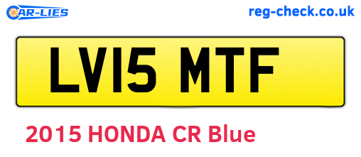 LV15MTF are the vehicle registration plates.