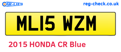 ML15WZM are the vehicle registration plates.