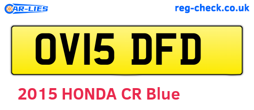 OV15DFD are the vehicle registration plates.