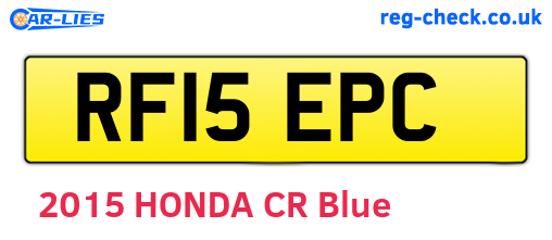 RF15EPC are the vehicle registration plates.