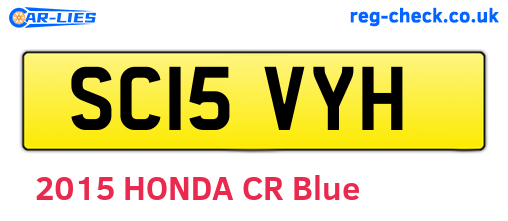 SC15VYH are the vehicle registration plates.