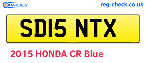 SD15NTX are the vehicle registration plates.