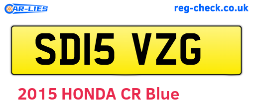 SD15VZG are the vehicle registration plates.