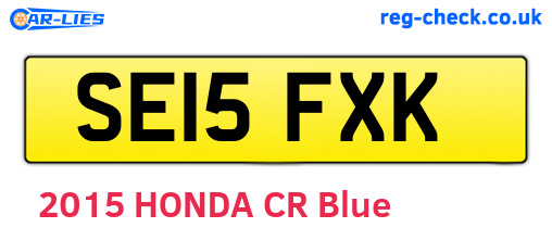 SE15FXK are the vehicle registration plates.