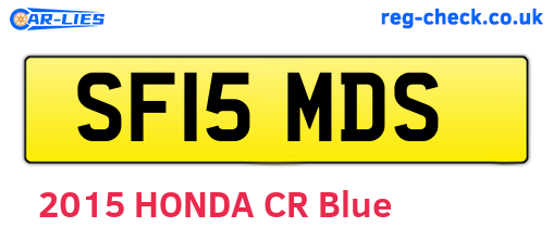 SF15MDS are the vehicle registration plates.