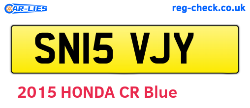 SN15VJY are the vehicle registration plates.