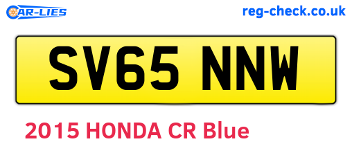 SV65NNW are the vehicle registration plates.