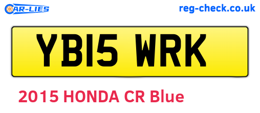 YB15WRK are the vehicle registration plates.