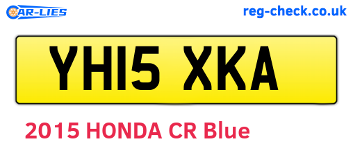 YH15XKA are the vehicle registration plates.