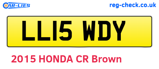 LL15WDY are the vehicle registration plates.