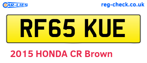 RF65KUE are the vehicle registration plates.