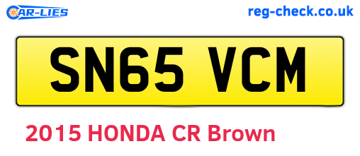 SN65VCM are the vehicle registration plates.