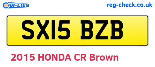 SX15BZB are the vehicle registration plates.