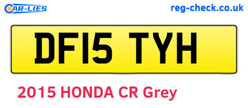 DF15TYH are the vehicle registration plates.