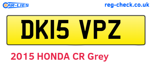 DK15VPZ are the vehicle registration plates.
