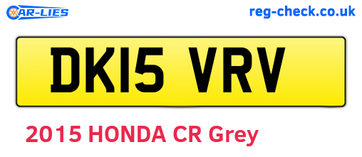 DK15VRV are the vehicle registration plates.