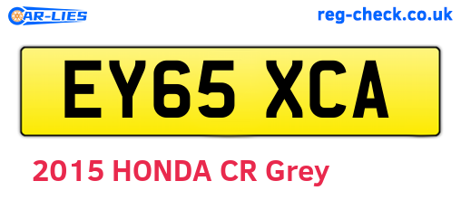 EY65XCA are the vehicle registration plates.