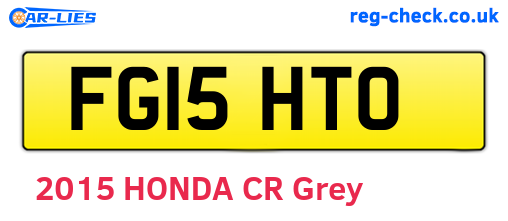 FG15HTO are the vehicle registration plates.