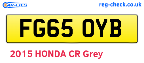 FG65OYB are the vehicle registration plates.