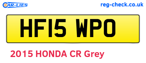 HF15WPO are the vehicle registration plates.