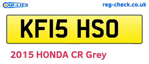 KF15HSO are the vehicle registration plates.