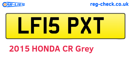 LF15PXT are the vehicle registration plates.