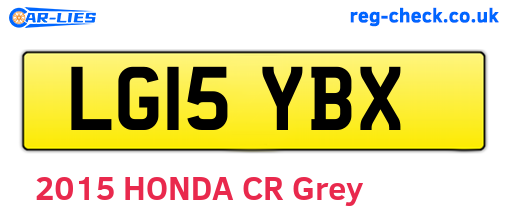 LG15YBX are the vehicle registration plates.