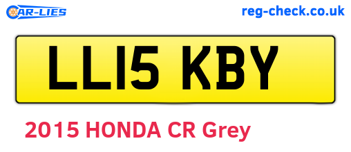 LL15KBY are the vehicle registration plates.