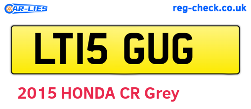 LT15GUG are the vehicle registration plates.
