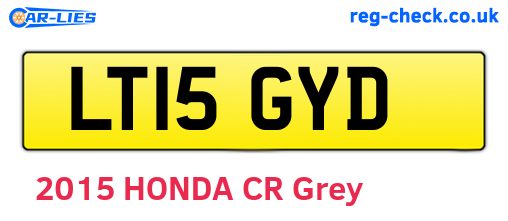 LT15GYD are the vehicle registration plates.