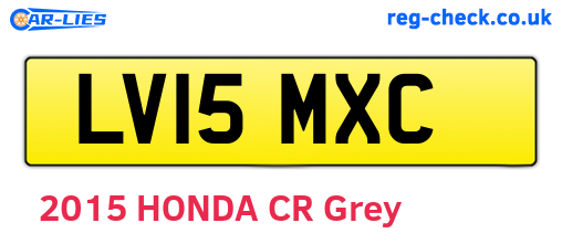 LV15MXC are the vehicle registration plates.