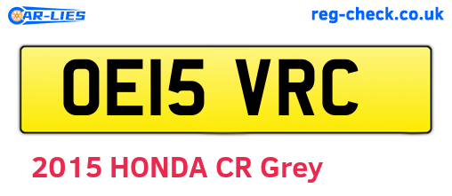 OE15VRC are the vehicle registration plates.