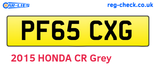 PF65CXG are the vehicle registration plates.