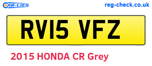 RV15VFZ are the vehicle registration plates.