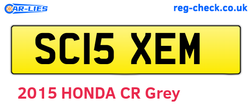 SC15XEM are the vehicle registration plates.