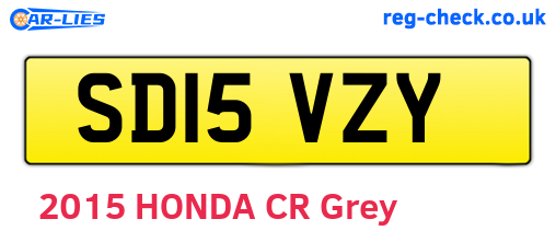 SD15VZY are the vehicle registration plates.