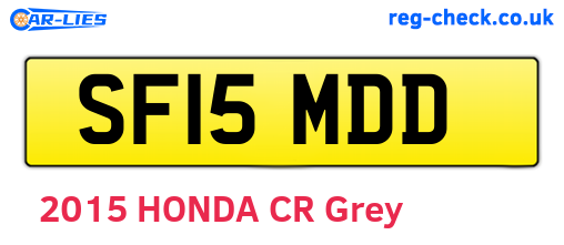 SF15MDD are the vehicle registration plates.