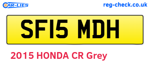 SF15MDH are the vehicle registration plates.