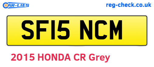 SF15NCM are the vehicle registration plates.