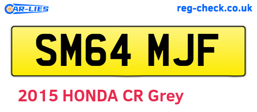 SM64MJF are the vehicle registration plates.
