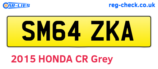 SM64ZKA are the vehicle registration plates.